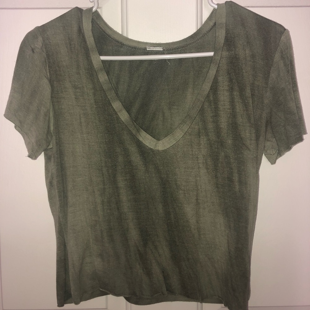 Olive Cropped tshirt